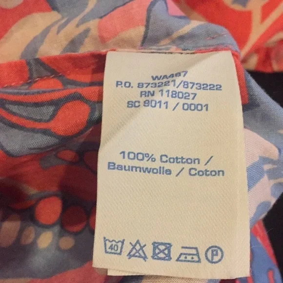 Boden Stitched V Neck Floral Top Sz 6 - Picture 5 of 5